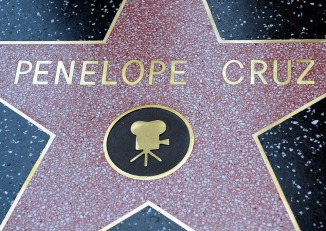 Actress Penelope Cruz 's star is seen after she is being honored by a Star on the Hollywood Walk of Fame in Hollywood, California on April 1, 2011.  AFP PHOTO / GABRIEL BOUYS (Photo credit should read GABRIEL BOUYS/AFP/Getty Images)